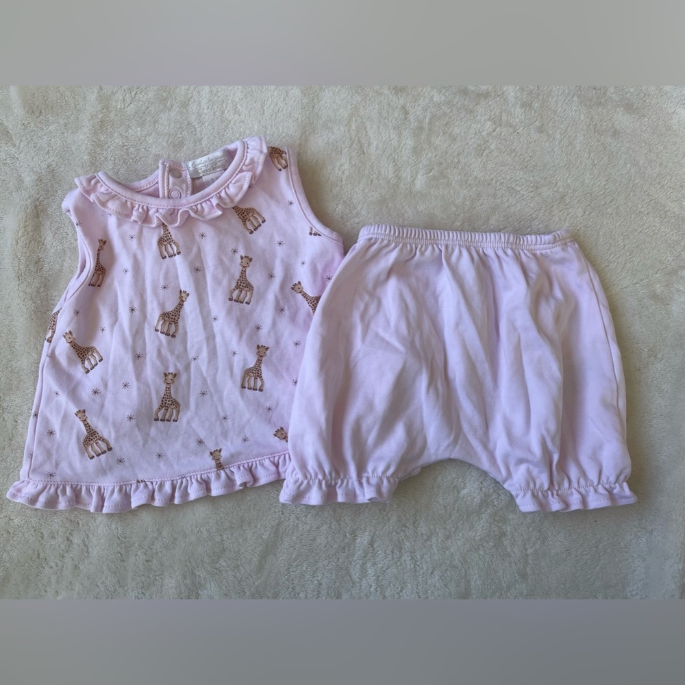 Kissy Kissy Sophie la girafe Pink Print Sunsuit 3-6 months